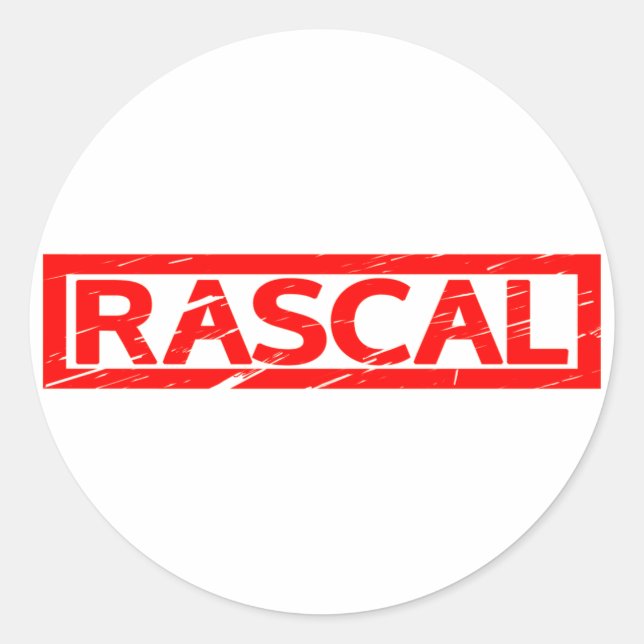 Rascal Frimärke Runt Klistermärke (Framsida)