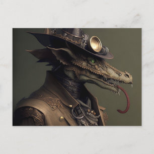 Rascal Steampunk Dragon Vykort