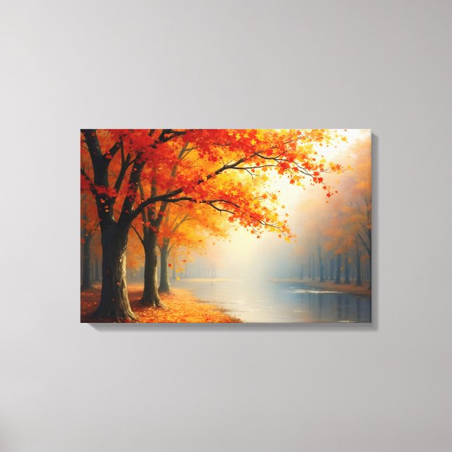 Raschelndes Herbstlaub im Wind Canvastryck (Framsida)