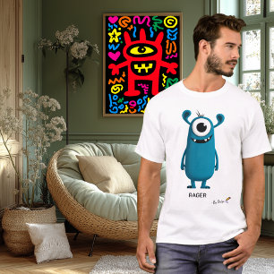Raserande monster Ursprunglig design för feststä T Shirt