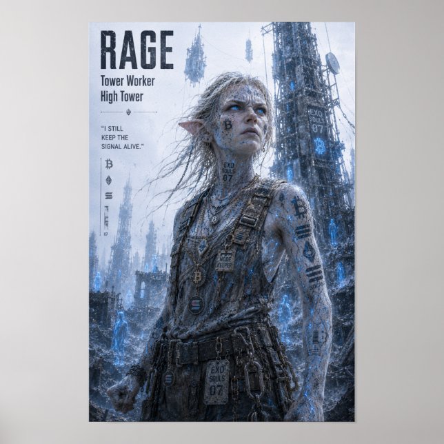 Raseri / Tornets arbetare / Högt torn Poster (Framsidan)