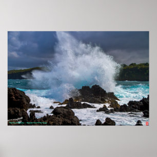 Raseriet av den hawaianska guden för Kanaloa ~ av Poster