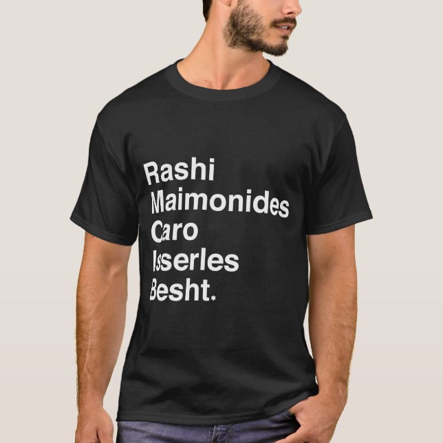 Rashi, maimonider... t shirt (Framsida)