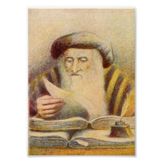 Rashi - Rabbi Solomon Yitzchaki Fototryck
