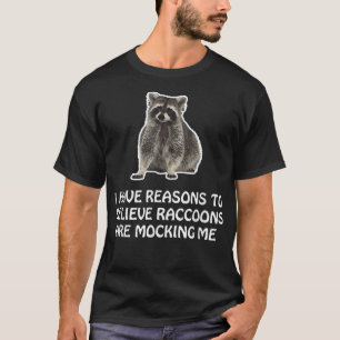 Rasikoner lurar mig Humor Meme Funny Raccoon T Shirt