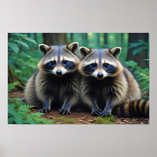 Rasion Animal Nature Wildlife Affection Caring Poster