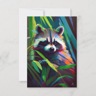 Rasion Animal Porträtt Painting Wildlife utomhus Tack Kort