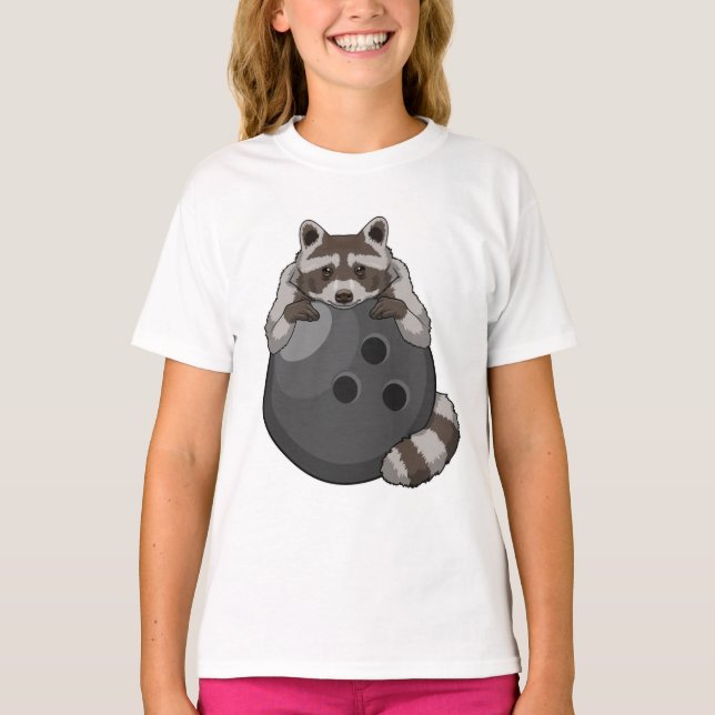 Rasion i Bowling med Bowling ball T Shirt (Framsida)