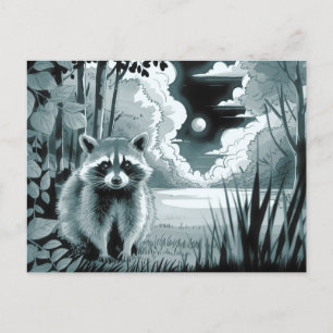 Rasion i Forest Clearing-vykort Vykort