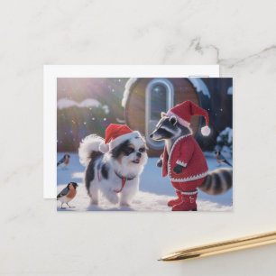Rasion och en Hund jul Vykort