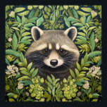 Rasion och löv art nouveau stil poster<br><div class="desc">Raccoon och foliage art nouveau stil,  William Morris inspirerade till konst.</div>