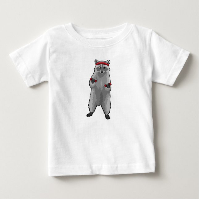 Rasion på Fitness med Dumbbells T Shirt (Framsida)