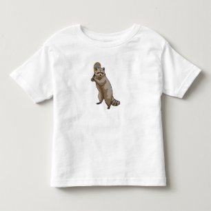 Rasion på Tennis med tennis racket T Shirt