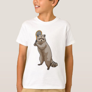 Rasion på Tennis med tennis racket T Shirt