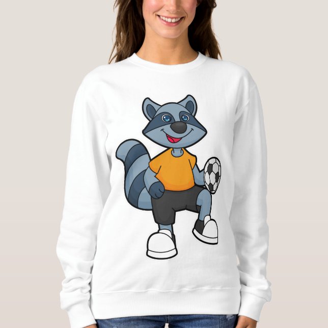 Rasion som fotbollsspelare med fotboll t shirt (Framsida)