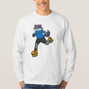Rasion som Skater med textbundna skal T Shirt
