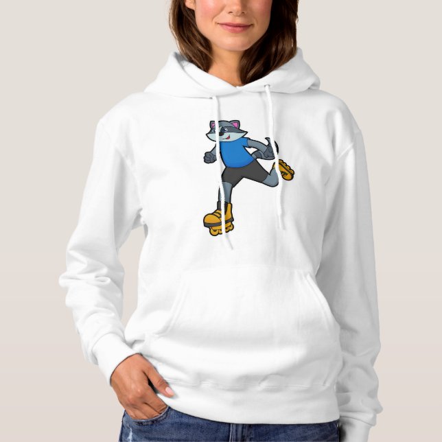 Rasion som Skater med textbundna skal T Shirt (Framsida)