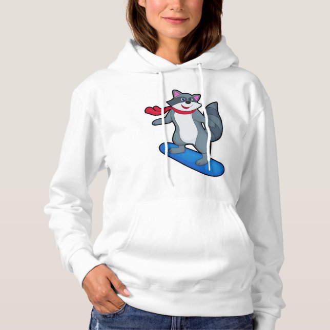 Rasion som Snowboarder med Snowboard och Scarf T Shirt (Framsida)