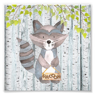 Rasion Woodland Friends - Vattenfärgillustration Fototryck