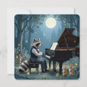 Rasionen Ge ett Piano-skäl I skogen Inbjudningar