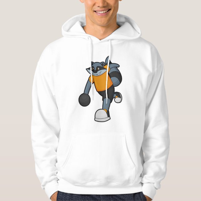 Rasionen i Bowling med Bowling ball Hoodie (Framsida)