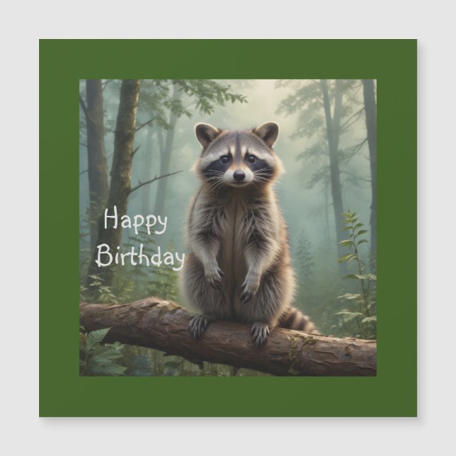 Rasionen i Forest Magnetic Birthday Card (Framsida)
