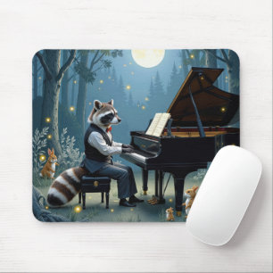 Rasionen spelar en stor piano i skogen musmatta