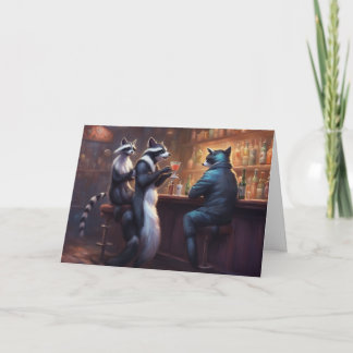 Rasioner som dricker i pub och pratar sopor kort