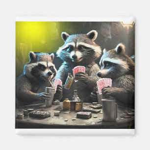Rasioner som spelar poker magnet