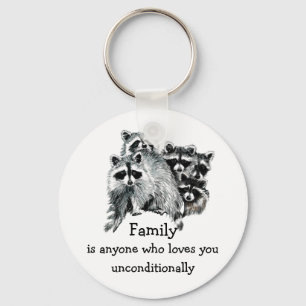 Rasionfamiljen eller Friend Kärlek Quote Animal A Nyckelring