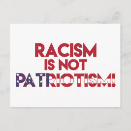 Rasism är inte patriotism! Antirasismprotester Vykort