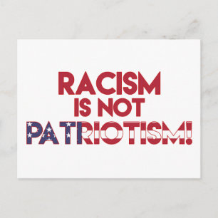 Rasism är inte patriotism! Antirasismprotester Vykort