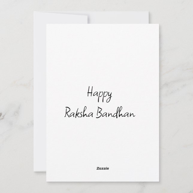 Raskha Bandhan Helgdag Card Julkort (Baksida)
