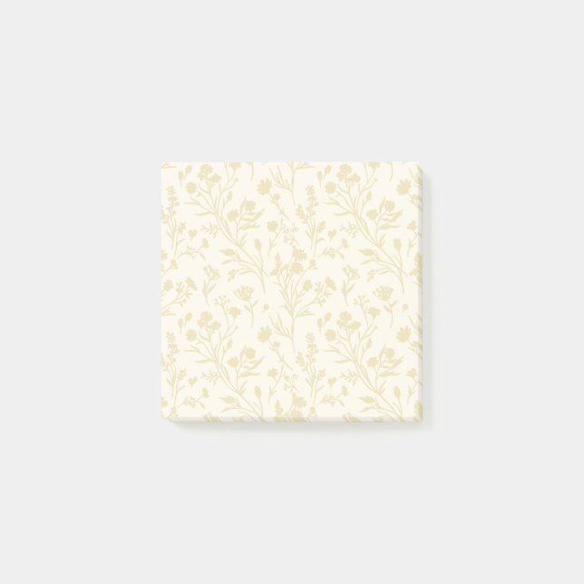Raslande Blommor Guldvete - Neutral Post-it Block (Framsida)