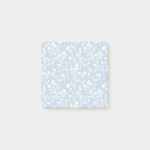 Raslande Blommor Neutral - Dammig Blå Post-it Block