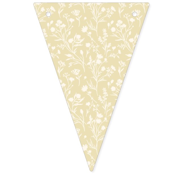 Raslande Blommor Neutral - Guldvete Vimplar (Första flaggan)