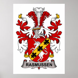 Rasmussen familjvapensköld poster
