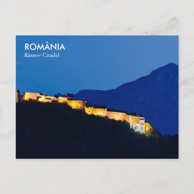 Rasnov Fortress in Rumänien Poscard Vykort (Framsida)