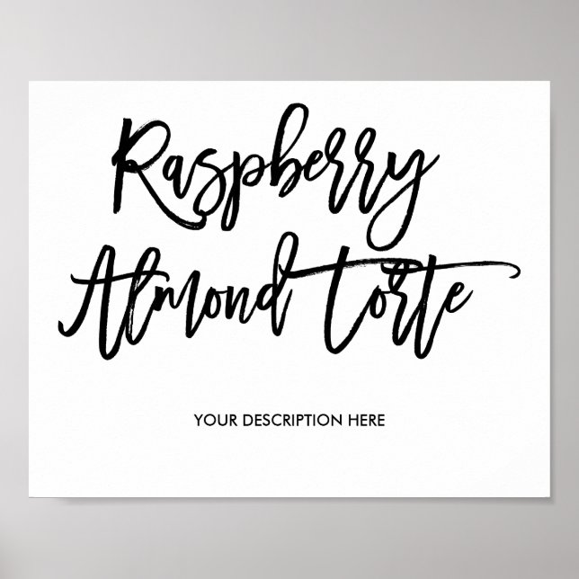 Raspberry Almond Torte Sign Poster (Framsidan)