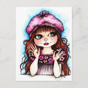 Raspberry Beret...A Fransk Connection Vykort