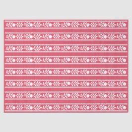 Raspberry Bone Inlay Floral Border Decoupage Paper
