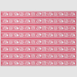 Raspberry Bone Inlay Floral Border Decoupage Paper