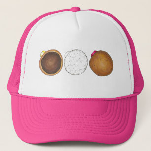 Raspberry Boston Creme Filled Donut Doughnut Keps