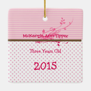 Raspberry Bright Rosa Dots Photo Ornament