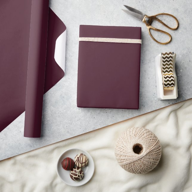 Raspberry Burgundy | Plain Burgundy  Presentpapper (Hantverk)