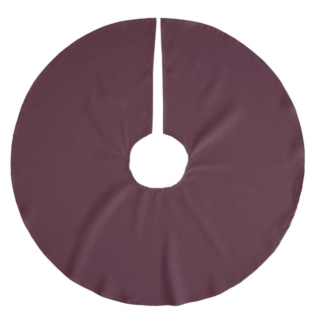 Raspberry Burgundy, Solid Burgundy Julgransmatta Borstad Polyester (Framsidan)