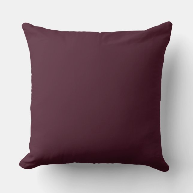 Raspberry Burgundy, Solid Burgundy Kudde (Framsida)