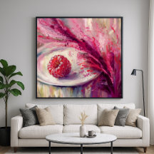 Raspberry Burst - Snyggt Abstrakt still Life Art