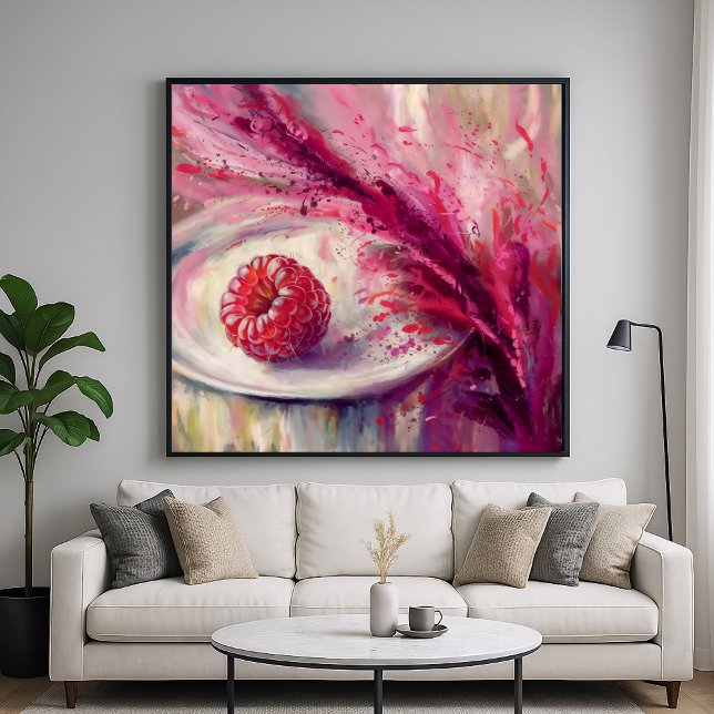 Raspberry Burst - Snyggt Abstrakt still Life Art Poster (Skapare uppladdad)