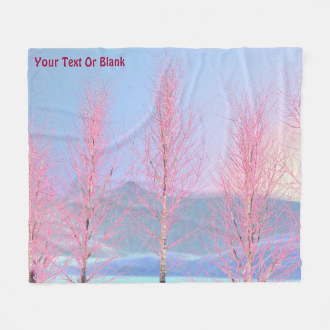 Raspberry Creme Birch Fleecefilt (Framsidan (Horisontell))